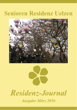 Residenz-Journal - Senioren Residenz Uelzen