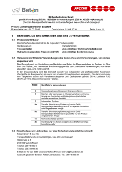 Fetzer Sicherheitsdatenblatt Beton