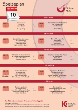 Speiseplan - Stiftung KBZO
