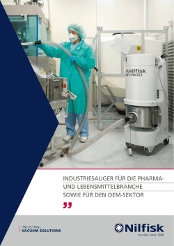 industriesauger f&uuml;r die pharma- und lebensmittelbranche