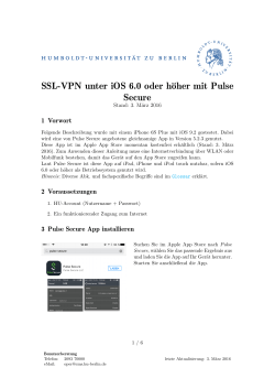 SSL-VPN unter iOS 6.0 oder höher mit Pulse Secure - Hu