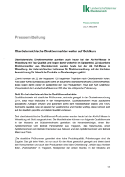 Pressemitteilung - Most aus Oberösterreich
