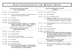 GOTTESDIENSTE IM FEBRUAR 2OO3