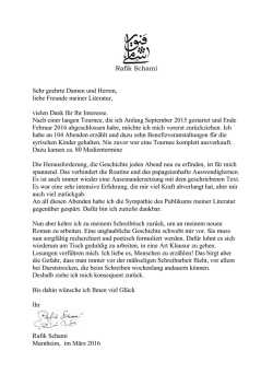 Infos - Rafik Schami