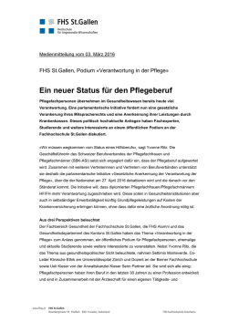 Ein neuer Status f&uuml;r den Pflegeberuf