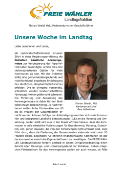 Informationen aus dem Landtag