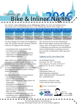 Unser Programm als PDF - Oldenburger Bike & Inliner Nights