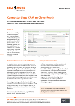 Datenblatt des CleverReach Connector als PDF-Download