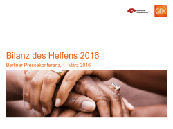 Bilanz des Helfens 2016 - Deutscher Spendenrat eV