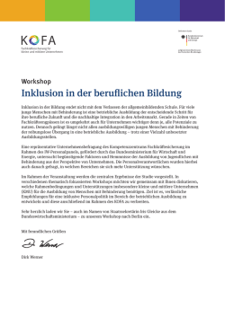 Inklusion in der beruflichen Bildung