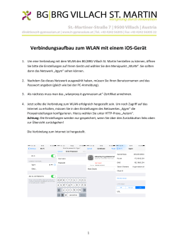 Verbindungsaufbau zum WLAN mit einem iOS