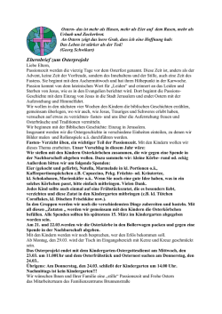 Elternbrief zum Osterprojekt - Evangelisches Familienzentrum