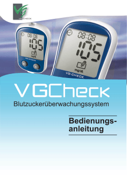 Bedienungsanleitung - VG-Check Blutzuckermessgerät