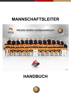 mannschaftsleiter handbuch - Deutscher Eishockey