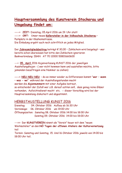 Hauptversammlung des Kunstverein Stockerau und