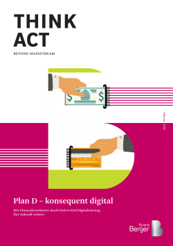 "Plan D – konsequent digital"