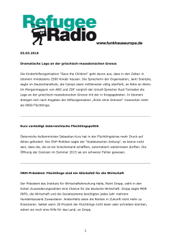 Refugee Radio - deutsch