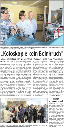 Koloskopie kein Beinbruch - Evangelisches Krankenhaus Lippstadt