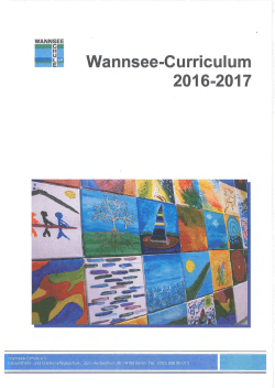 Wannsee Curriculum 2016/2017