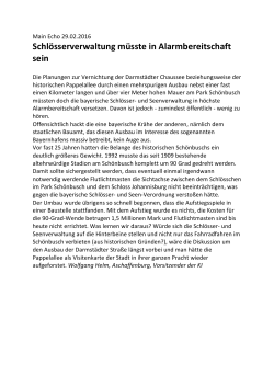 Leserbrief von Wolfgang Helm - Kommunale Initiative Aschaffenburg