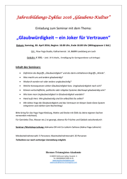 Glaubw&uuml;rdigkeit - Hermes Trismegistos Akademie