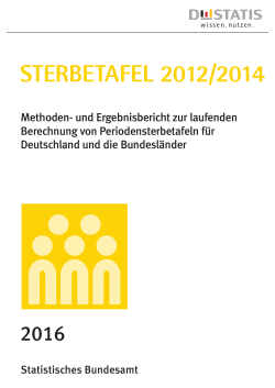 Sterbetafel 2012/2014 - Statistisches Bundesamt