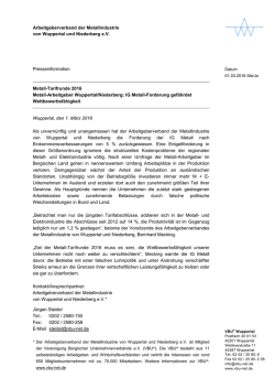 Infos - Vereinigung Bergischer Unternehmerverb&auml;nde eV