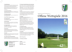 Offene Wettspiele 2016 - Westfälischer Golf