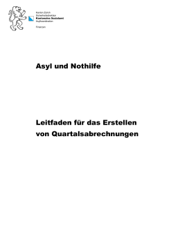 Asyl und Nothilfe Leitfaden für das Erstellen von