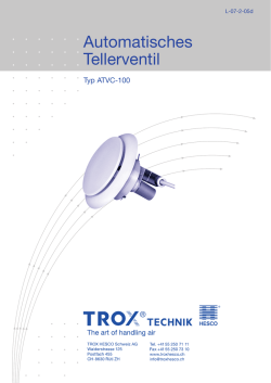 Automatisches Tellerventil Typ ATVC-100