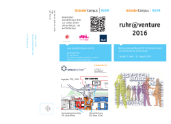 ruhr@venture 2016 - GründerCampus Ruhr