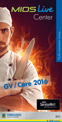 GV/CARE 2016 - Jetzt Ihr Training f&uuml;r 2016