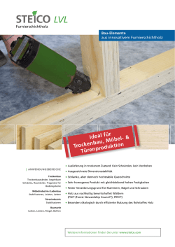 ideal f&uuml;r Trockenbau, M&ouml;bel- & T&uuml;renproduktion