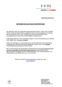 information zur deutschpr&uuml;fung