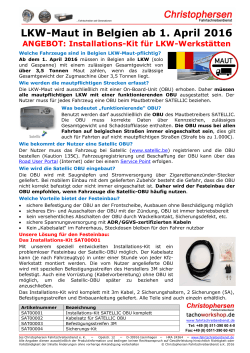 LKW-Maut Belgien Installations-Kit