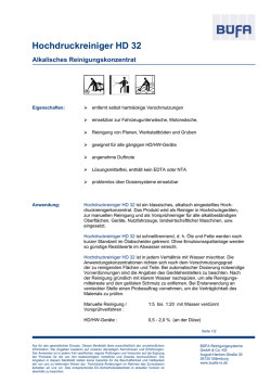 Hochdruckreiniger HD 32 - B&Uuml;FA Reinigungssysteme