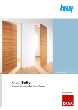 Knauf Betty - Das neue minimalistische Drehtür