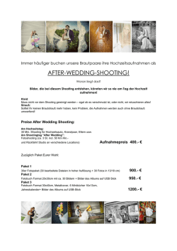 Hochzeit - Fotografie Fromberger
