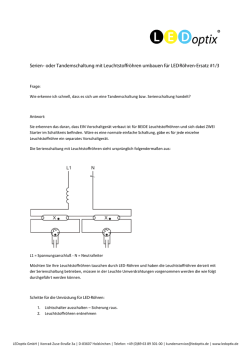 Serien- oder Tandemschaltung mit Leuchtstoffr&ouml;hren