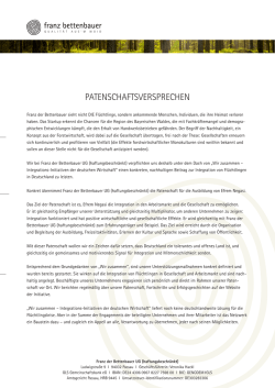 Unser Patenschaftsversprechen