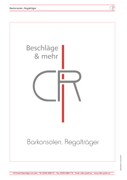 Barkonsolen, Regalträger - CR GmbH