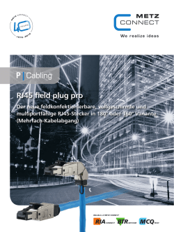 RJ45 field plug pro