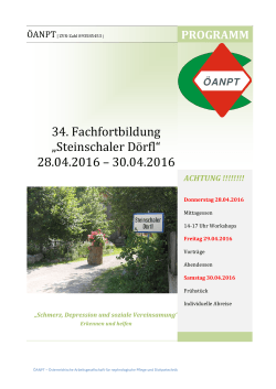 Programm Steinschaler Dörfl 2016