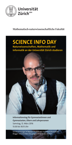 science info day - Mathematisch - naturwissenschaftliche Fakultät