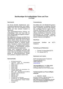 Info Und Anmeldung Sachkundigenseminar Tore Zweit&auml;gig 1