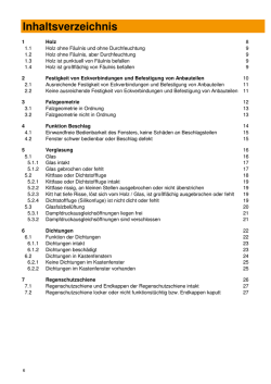 Inhaltsverzeichnis