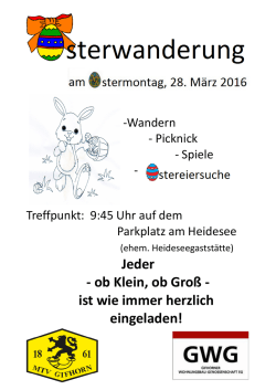 Jeder - ob Klein, ob Gro&szlig; - ist wie immer herzlich eingeladen!