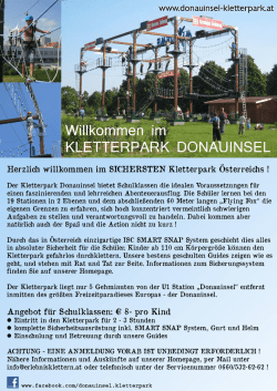 Das Angebot für Schulklassen sowie das