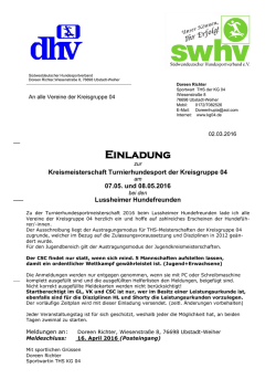 Einladung - VdH Sandhausen