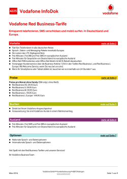 InfoDok 4225: Vodafone Red Business Tarife
